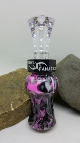 Pink, Black, Clear & White Duck Call