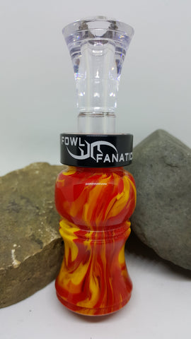 Red & Yellow Flame Duck Call (S11)